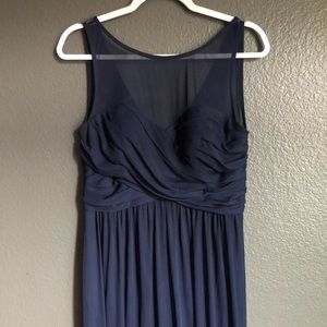David’s Bridal Navy Bridesmaid Dress